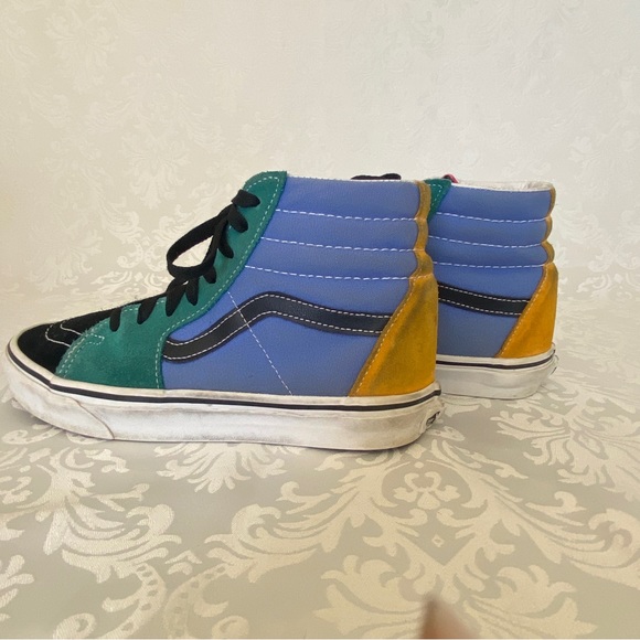 Vans Sk-8 High-tops, unisex, Multicolor colorblock yellow, green, blue and black - Picture 4 of 7